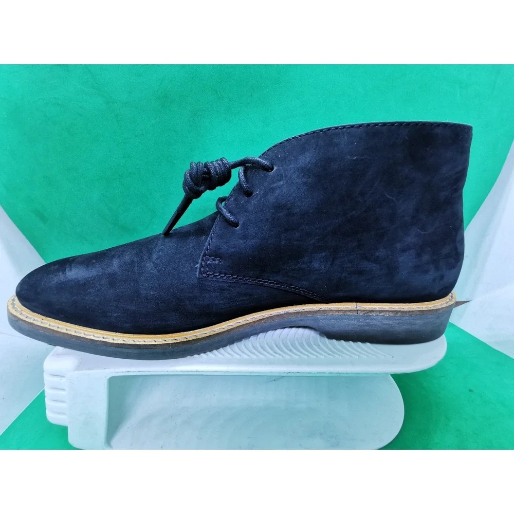 Clarks Men's Kenley Chukka Ankle Black Suede Leather Boots Men 7.5 M